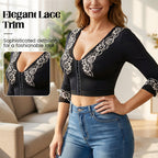 Women's Lace Shapewear Top with Front Hook Closure
