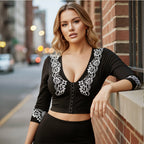 Women's Lace Shapewear Top with Front Hook Closure