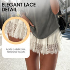 ✨🔥Women Lace Skirt Slip Ruffle Pleated Layered Y2k Flowy Mini Skirts Streetwear🎁