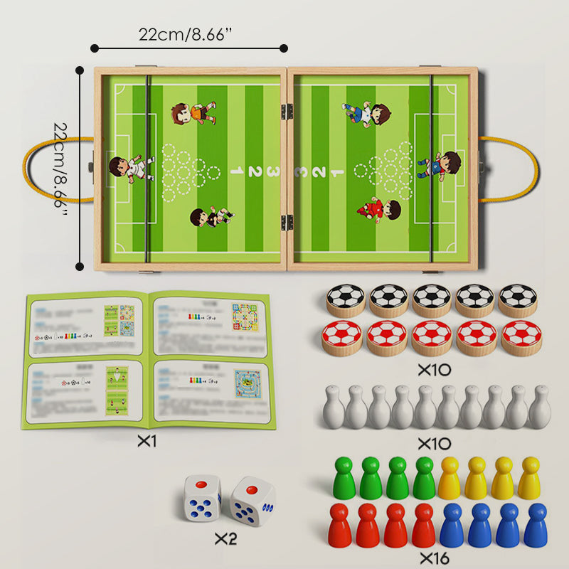 5-in-1 Foldable Wooden Board Game Set 