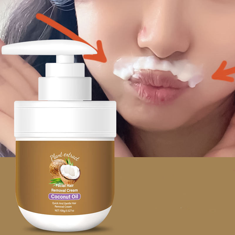 New Year Sale: Buy 1 Get 1 Free🎁Coconut Facial Hair Removal Cream