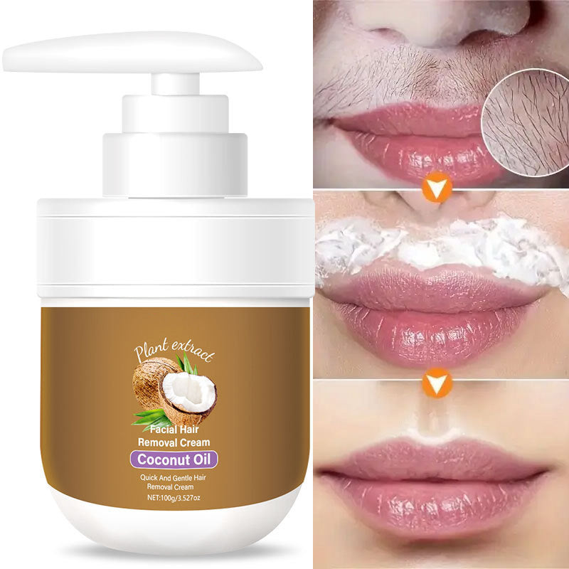 New Year Sale: Buy 1 Get 1 Free🎁Coconut Facial Hair Removal Cream
