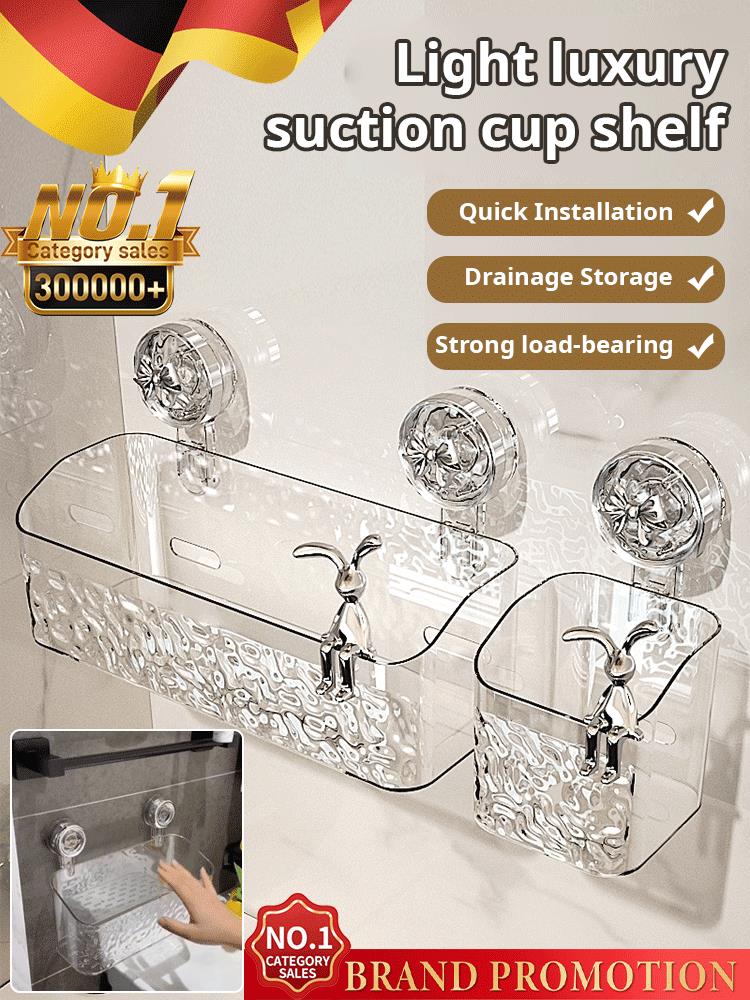Factory Direct Sale 53% Off🔥Light Luxury Style Glacier Pattern Suction Cup Shelf