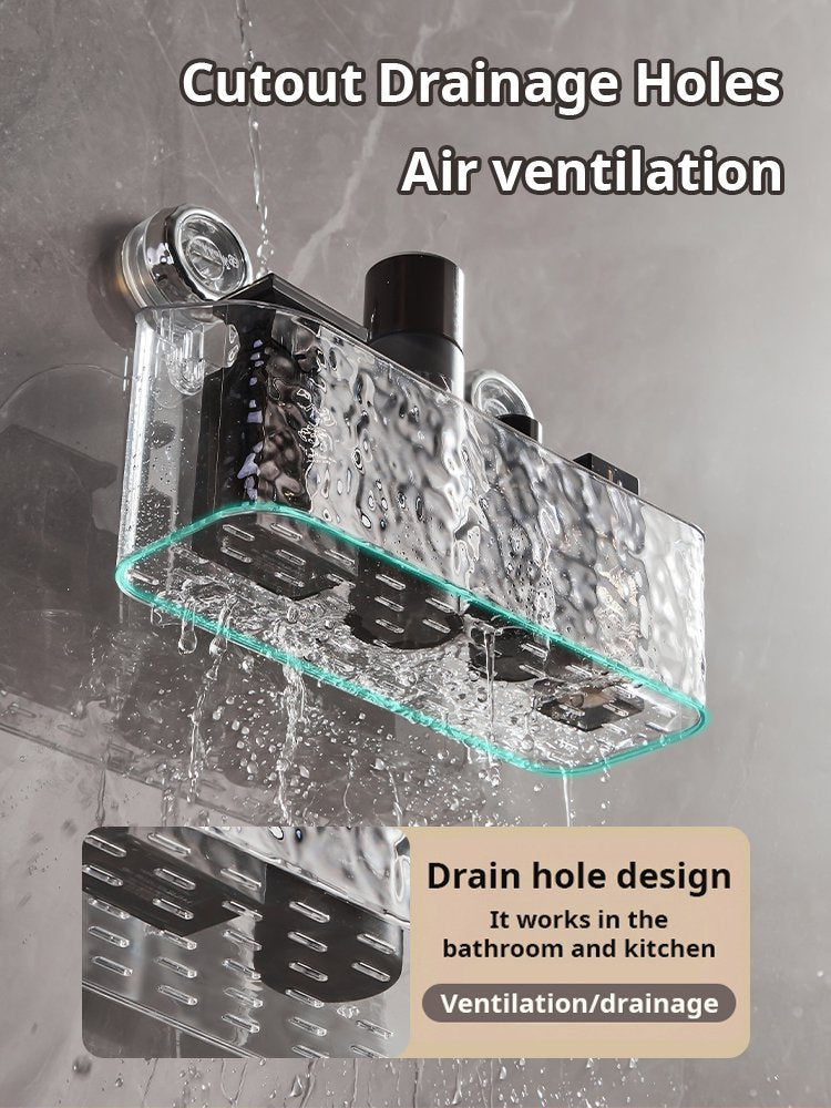 Factory Direct Sale 53% Off🔥Light Luxury Style Glacier Pattern Suction Cup Shelf