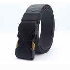 Men's Tactical Woven Belt with Quick-Release Buckle