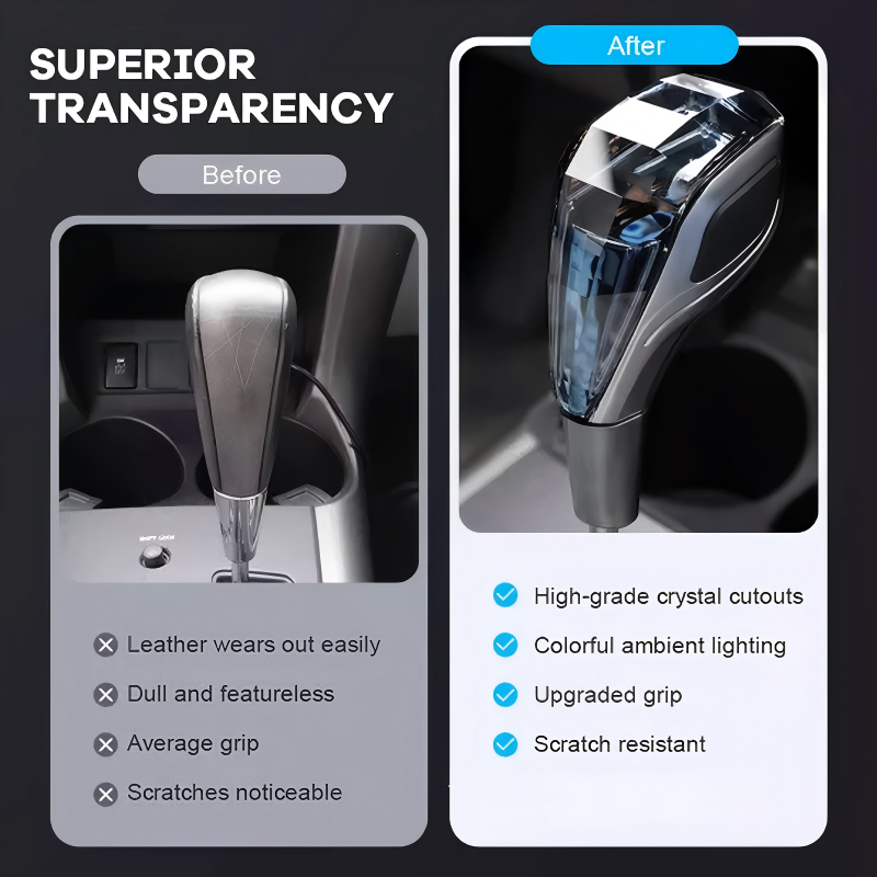 💥Today's Shock Price: 56% OFF🚗Universal Touch-Activated LED Clear Gear Shift Knob