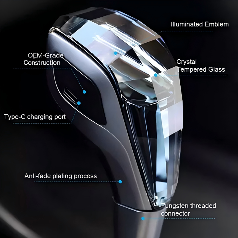 💥Today's Shock Price: 56% OFF🚗Universal Touch-Activated LED Clear Gear Shift Knob