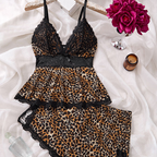 Lace Trimmed V-Neck Camisole & Shorts Sleepwear Set