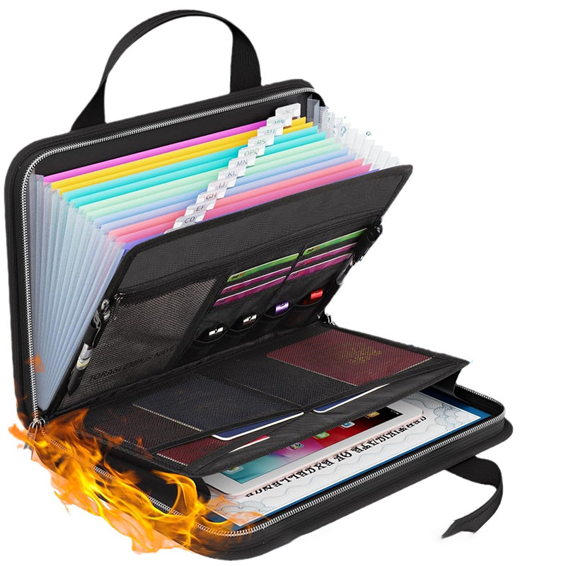 Fireproof Accordion File Folder with Handle