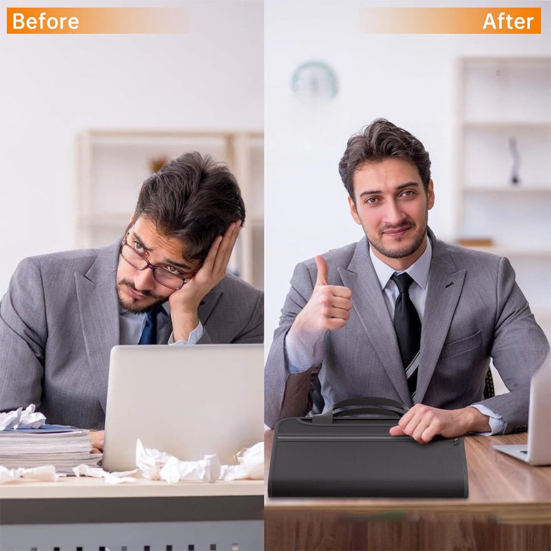 Fireproof Accordion File Folder with Handle