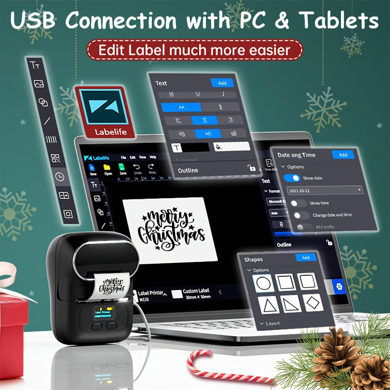 Creative Gift 🎁- Portable Wireless Thermal Label Maker Printer