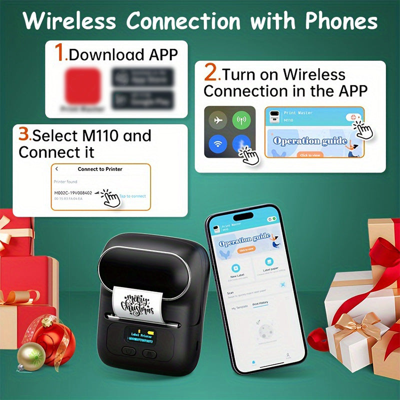 Creative Gift 🎁- Portable Wireless Thermal Label Maker Printer