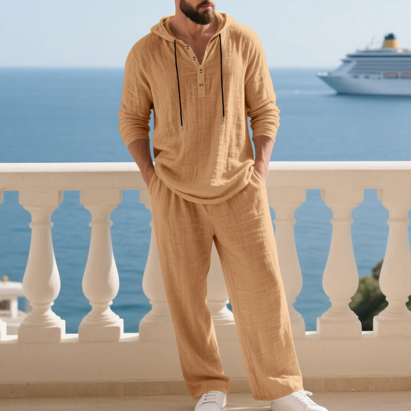 ⏳Time-Limited Special⏰Men's Hooded Casual Loose Top & Pants 2-Piece Set