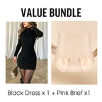 Women's Knit Ribbed Bodycon Mini Dress