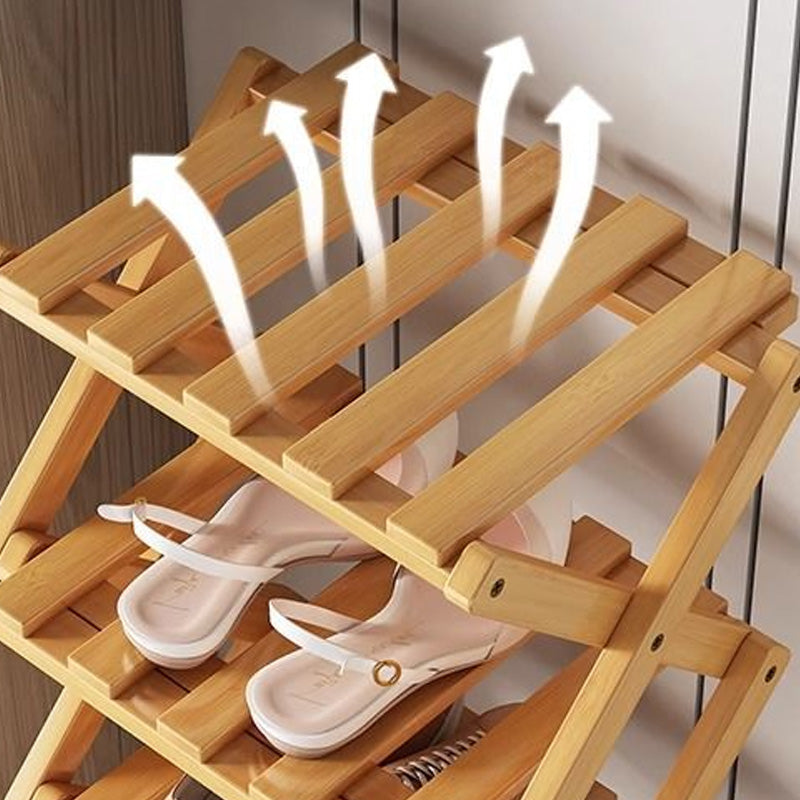 IKEA Durable Folding Solid Wood Shoe Rack