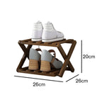 IKEA Durable Folding Solid Wood Shoe Rack