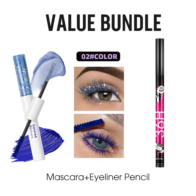 2-in-1 Glitter & Colored Mascara