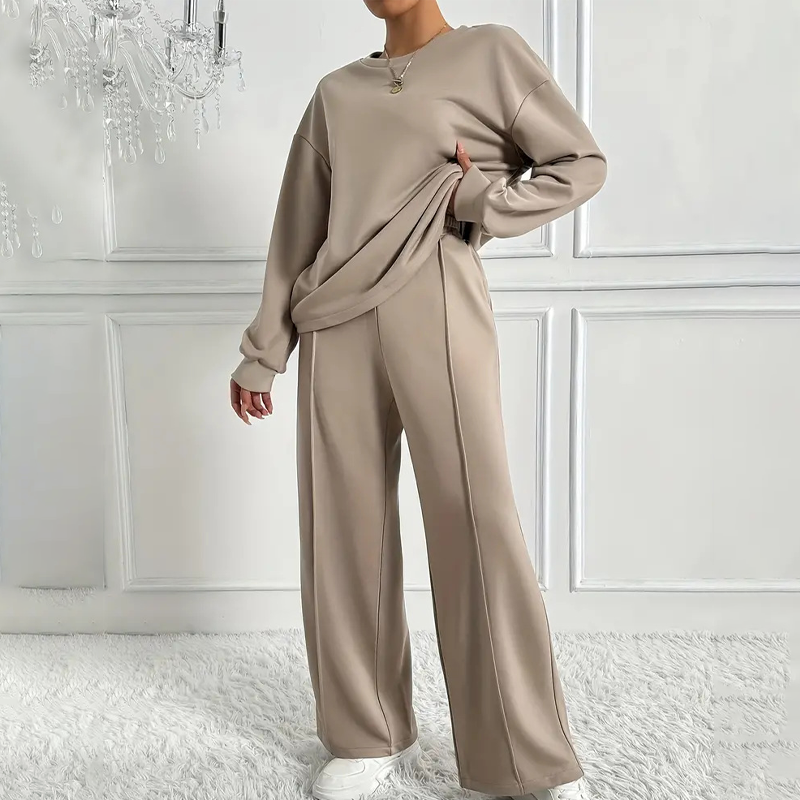 🏖️50% off!🌞Women's Cozy Long-Sleeve Top & Pants Set🆒