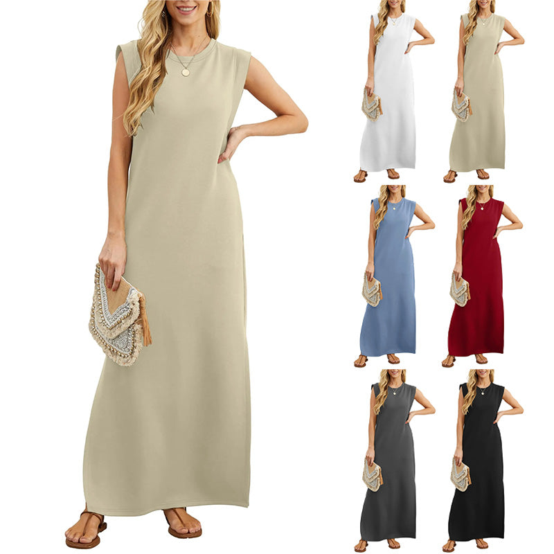 🔥Women's Wrinkle-Free Casual Dress with Split Hem