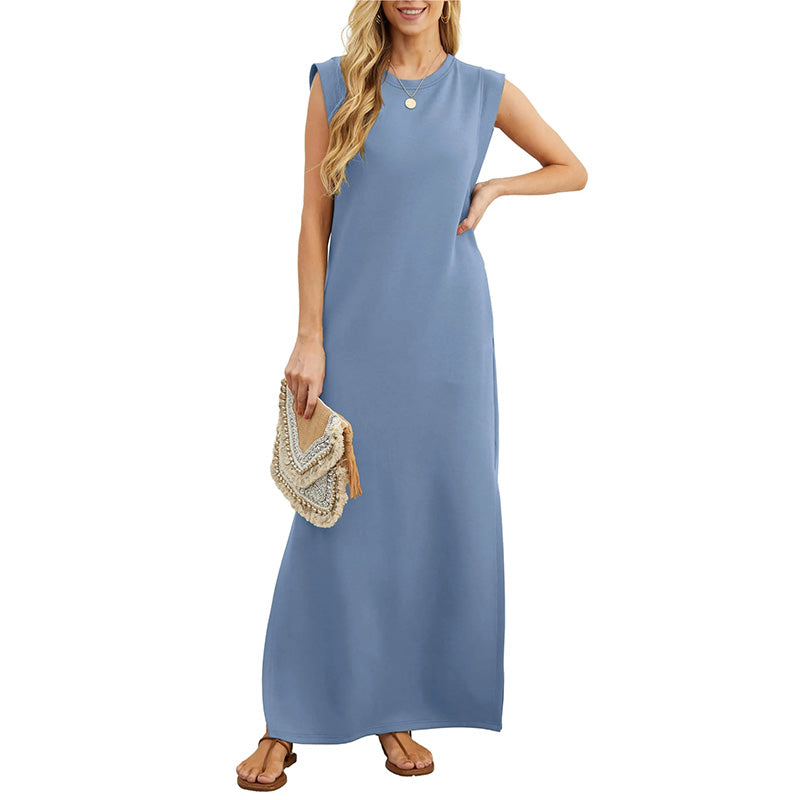 🔥Women's Wrinkle-Free Casual Dress with Split Hem