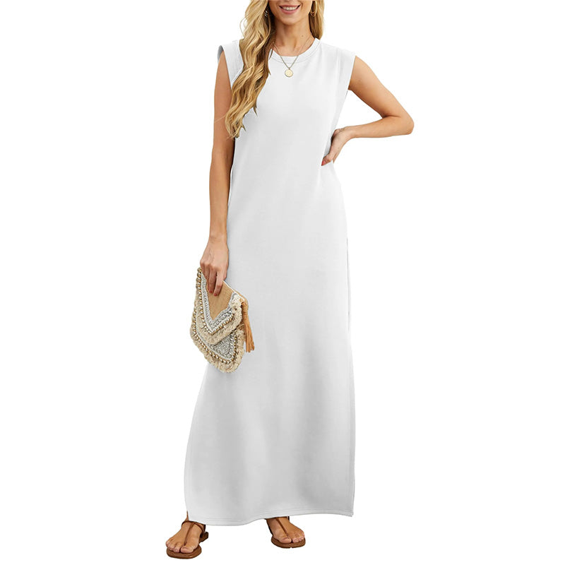 🔥Women's Wrinkle-Free Casual Dress with Split Hem