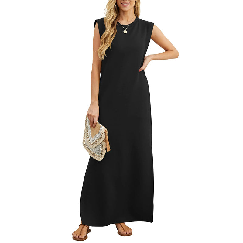 🔥Women's Wrinkle-Free Casual Dress with Split Hem