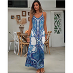 ⏳🔥2026 Hot Sale🎁Women’s Retro Print V-Neck Sleeveless Maxi Dress🔥Buy 3 Get Free Shipping🔥
