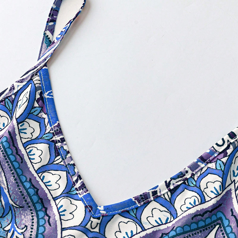 ⏳🔥2026 Hot Sale🎁Women’s Retro Print V-Neck Sleeveless Maxi Dress🔥Buy 3 Get Free Shipping🔥