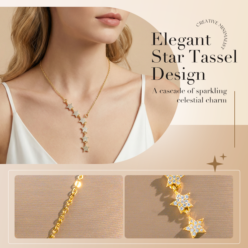 ✨Titanium Steel Star Lariat Necklace