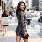 🎁2026 New Arrivals 50% OFF💥Women's Leopard Print Bodycon Mini Dress🐆