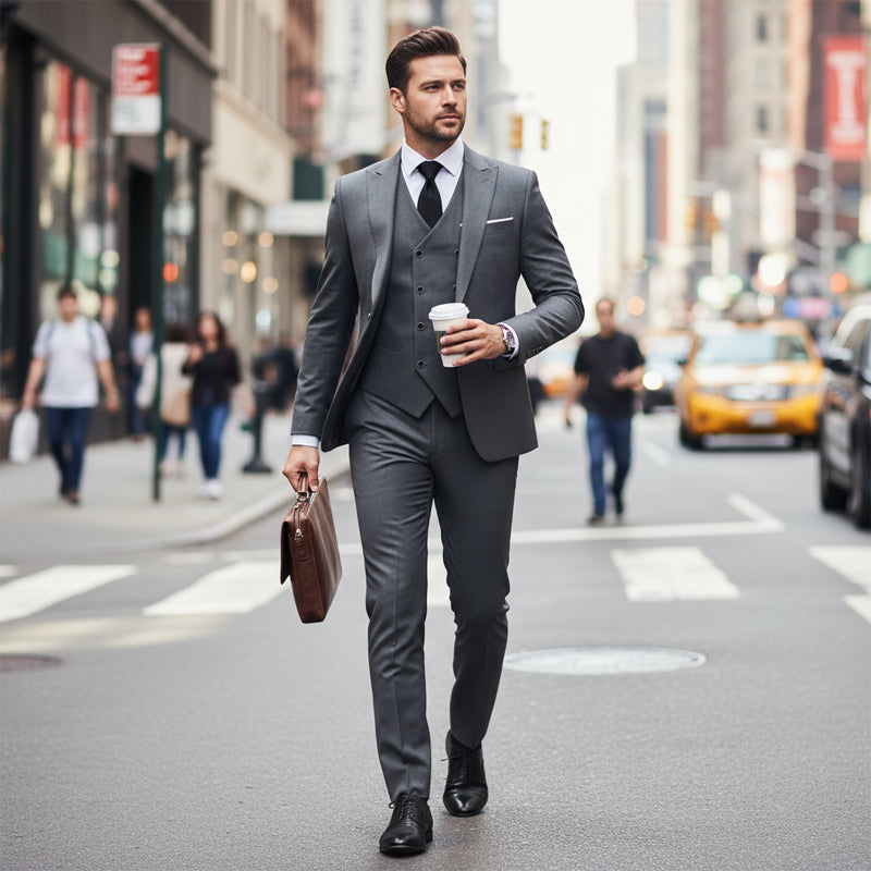 👔🕴️Men's Slim-Fit 3-Piece Suit Set – Tailored Fit, Premium Fabric & Perfect for Formal Occasions