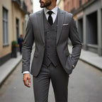 👔🕴️Men's Slim-Fit 3-Piece Suit Set – Tailored Fit, Premium Fabric & Perfect for Formal Occasions