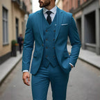 👔🕴️Men's Slim-Fit 3-Piece Suit Set – Tailored Fit, Premium Fabric & Perfect for Formal Occasions