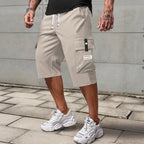 Men's Casual Drawstring Capri Cargo Pants