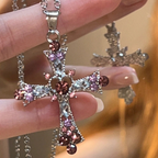 ✨Gothic Rhinestone Cross Necklace
