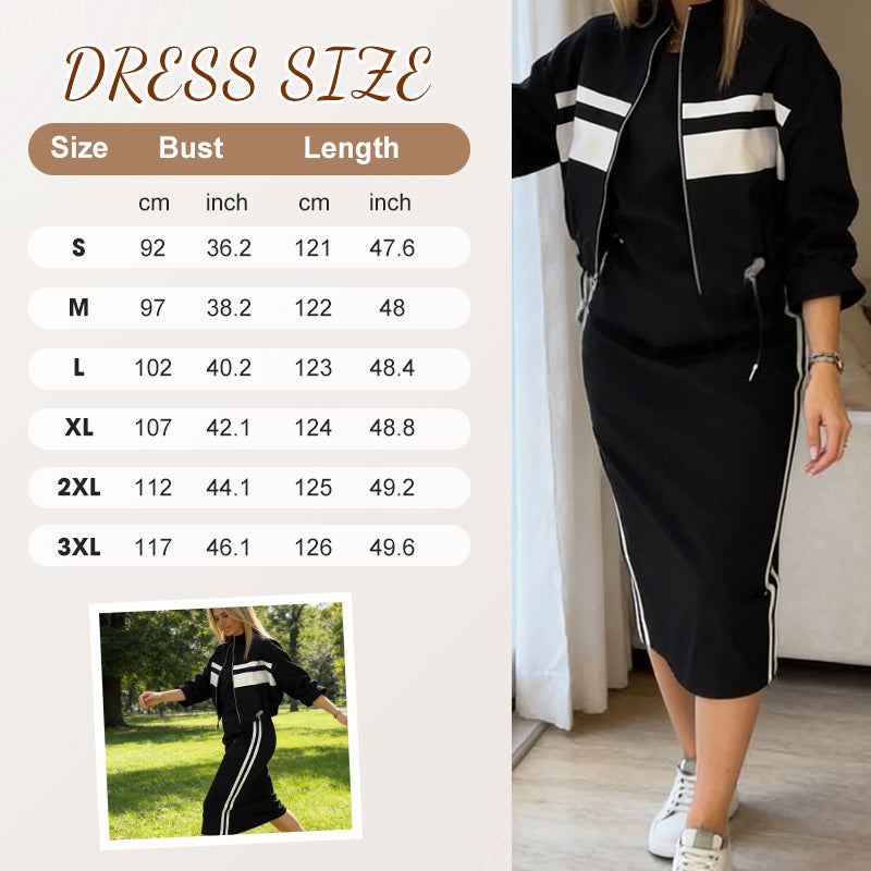 Women's Bomber Jacket & Bodycon Skirt Set