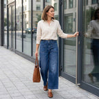 📢📢59% OFF!!⏰Women's Casual High-Rise Wide-Leg Jeans