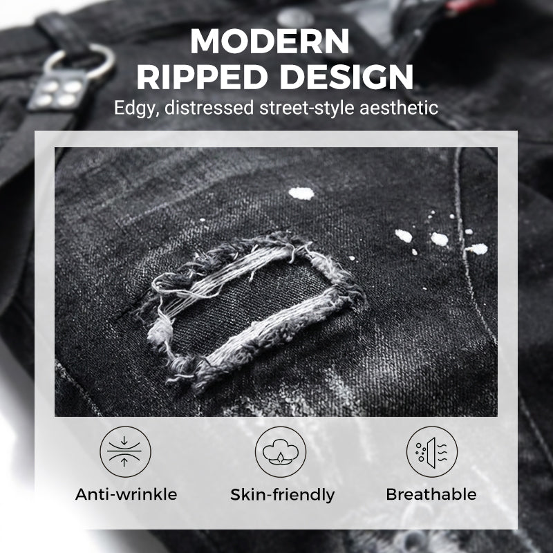 🔈🔈HOT SELLING NEW PRODUCTS - 60%OFF👖Men's Slim Fit Ripped Distressed Jeans