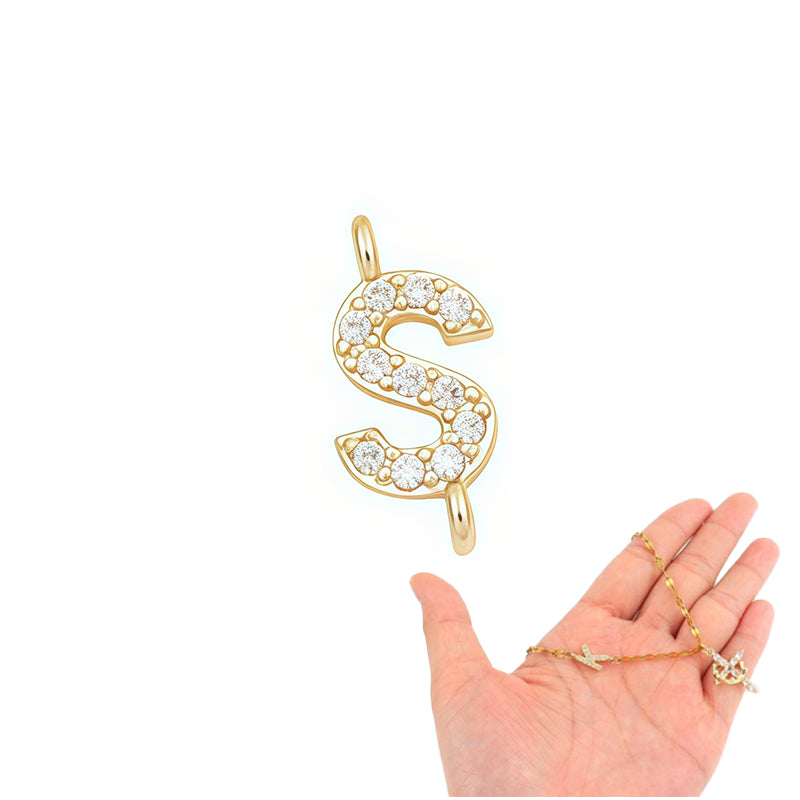 💎 50% OFF! 💎 Dainty Petal Chain Necklace with Initial Charm – Adjustable, Sparkling & Faith-Inspired Design ✨📿