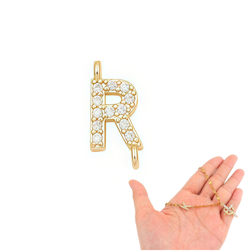 💎 50% OFF! 💎 Dainty Petal Chain Necklace with Initial Charm – Adjustable, Sparkling & Faith-Inspired Design ✨📿