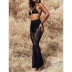 🥳2026 HOT SALE🥳💞50K+ SOLD!💥👵👖 50% OFF! High-Waisted Lace Flare Pants – Elegant & comfortable all day! Gentle on tummy, easy elastic waist. Flowing lace design, breathable & lightweight. Perfect for special occasions or everyday grace. 🌸✨