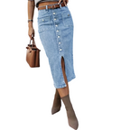 ✨ 2026 New Arrival | High-Waist Button Denim Skirt | Must-Have for Spring 👗【50% Off】