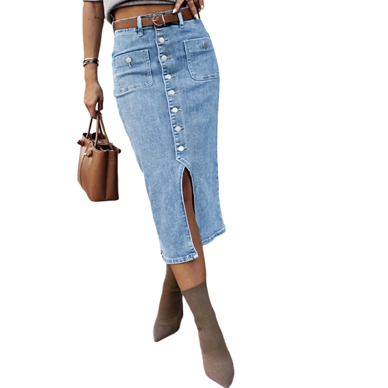 ✨ 2026 New Arrival | High-Waist Button Denim Skirt | Must-Have for Spring 👗【50% Off】