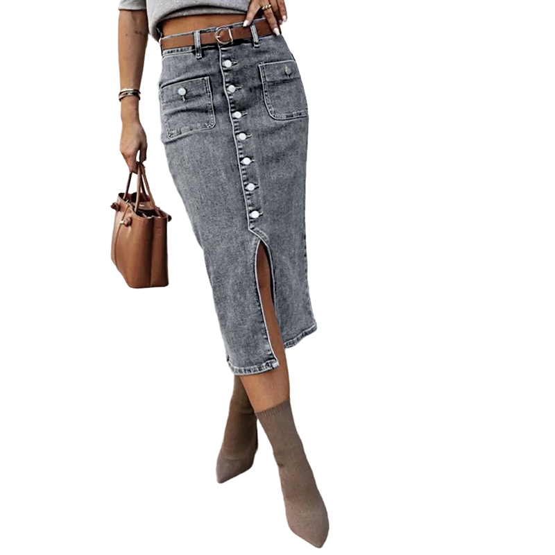 ✨ 2026 New Arrival | High-Waist Button Denim Skirt | Must-Have for Spring 👗【50% Off】