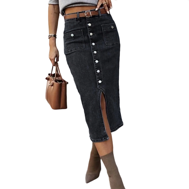 ✨ 2026 New Arrival | High-Waist Button Denim Skirt | Must-Have for Spring 👗【50% Off】