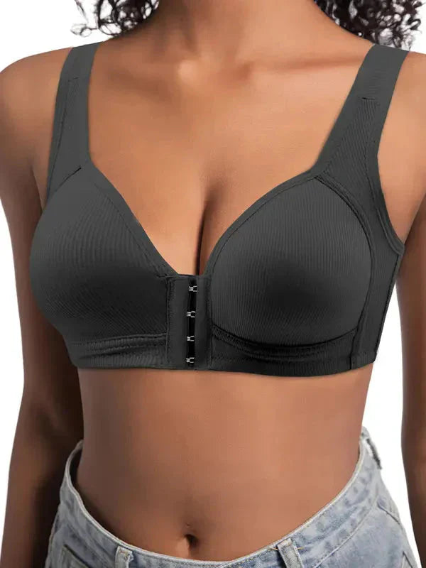 ❤️Adjustable Front Closure Push-Up Bra Wire-Free, Seamless & Side Support for Daily Wear
