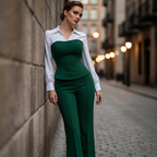 🔥2026 NEW SALES - 49% OFF🔥Women's Elegant Striped V-Neck Blouse & Wide-Leg Trouser Set
