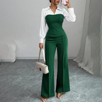 🔥2026 NEW SALES - 49% OFF🔥Women's Elegant Striped V-Neck Blouse & Wide-Leg Trouser Set