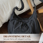 🔥2026 NEW SALES - 59% OFF🔥Plaid Drawstring Ruched Cloud Bag