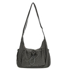 🔥2026 NEW SALES - 59% OFF🔥Plaid Drawstring Ruched Cloud Bag